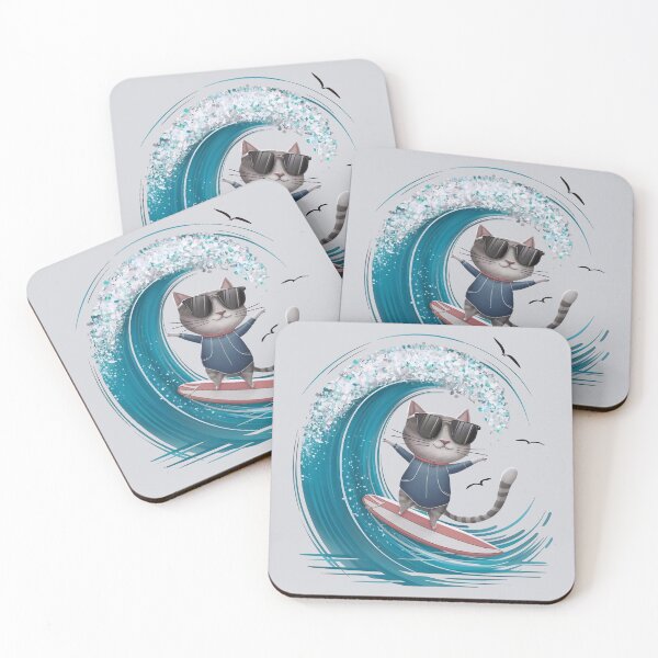 Item preview, Surfing cat designed and sold by Tajdi.