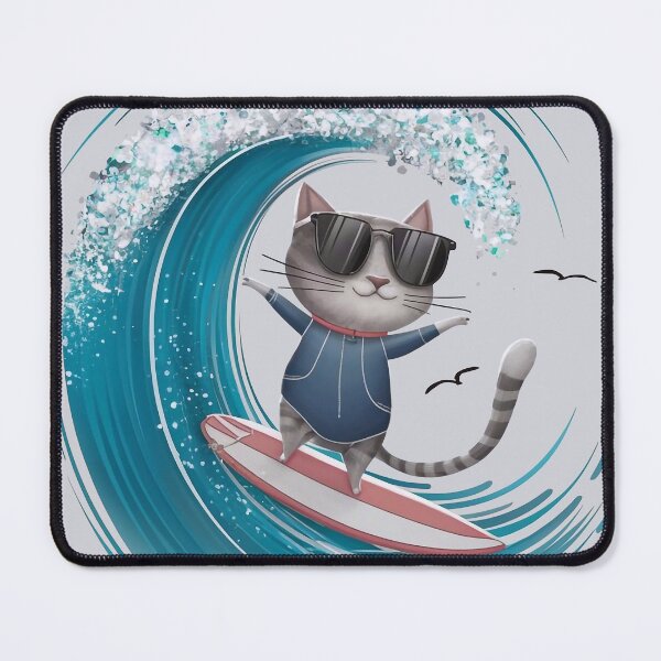 Item preview, Surfing cat designed and sold by Tajdi.