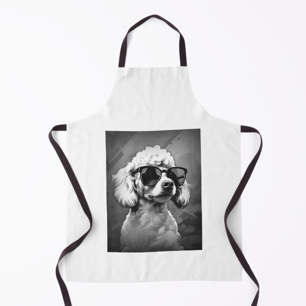 Item preview, Poddle dog with sunglasses (Black & White) designed and sold by thesnakeater.