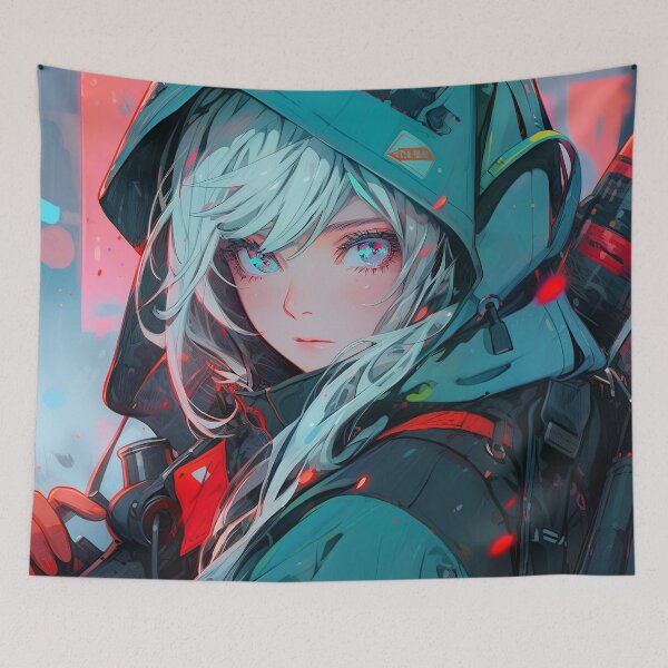 Item preview, Urban Neon Streetwear Hacker Anime Girl designed and sold by bubblegoth.