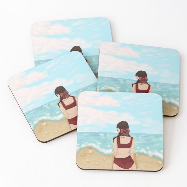 Item preview, A girl in bikini with stunning view of the sea  designed and sold by SunbeamMoon111.