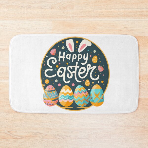 Item preview,  happy easter with colored eggs  designed and sold by Expressions-Sel.