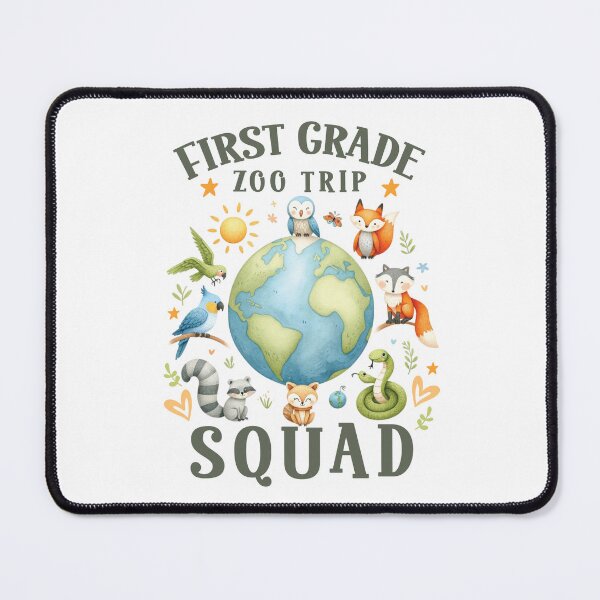 Item preview, First Grade Zoo Trip Squad Funny Zoo Animal Back to School designed and sold by millionair3.