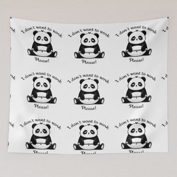 Item preview, Tired Panda: I Don't Want to Work, Please! Adorable and Fun Gifts. designed and sold by LilianPixel.