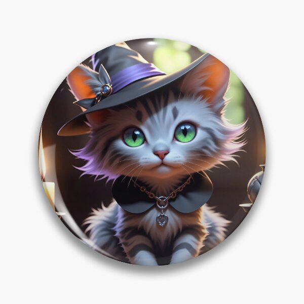 Artikelvorschau, Cute Kitty Cat Witch entworfen und verkauft von TheArtOfPat.