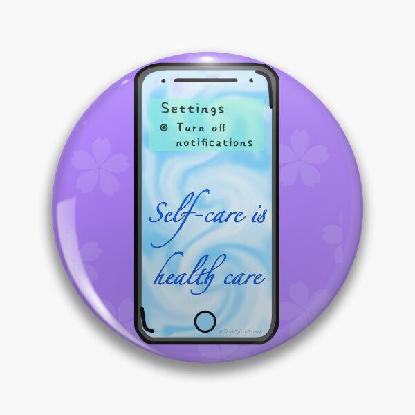 Item preview, Turn off notifications (Self-care) (Bright) designed and sold by ThatSpicyStitch.
