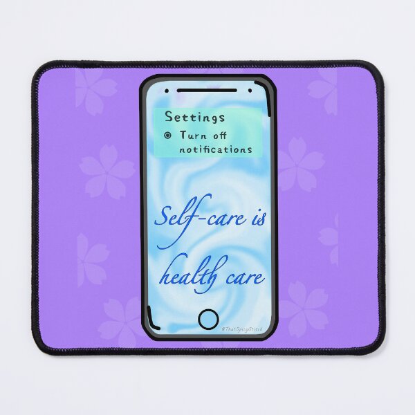 Item preview, Turn off notifications (Self-care) (Bright) designed and sold by ThatSpicyStitch.