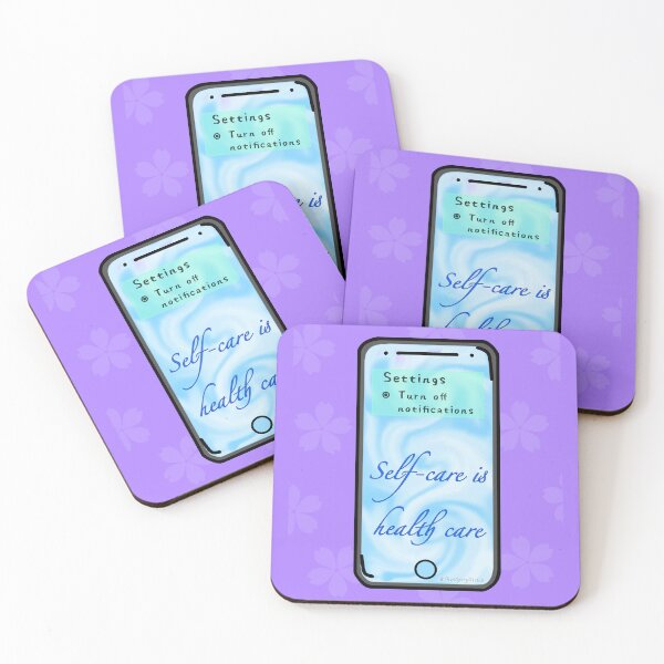 Item preview, Turn off notifications (Self-care) (Bright) designed and sold by ThatSpicyStitch.