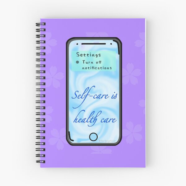 Item preview, Turn off notifications (Self-care) (Bright) designed and sold by ThatSpicyStitch.