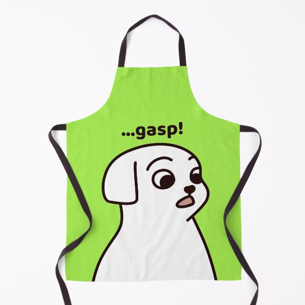 Item preview, Gasp Surprised Cute White Puppy Dog Lover designed and sold by sarahgirlshop.