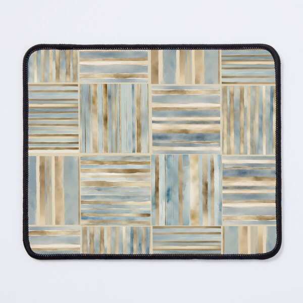 Item preview, Simpatico - Watercolor stripes in blue and gold designed and sold by thecrunchyflea.