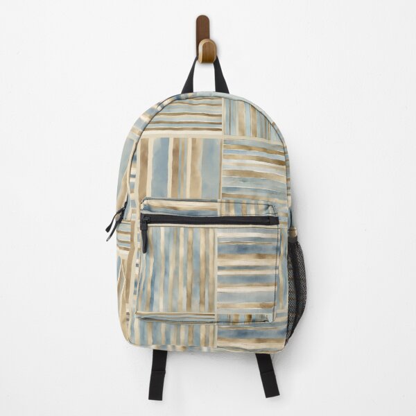 Item preview, Simpatico - Watercolor stripes in blue and gold designed and sold by thecrunchyflea.