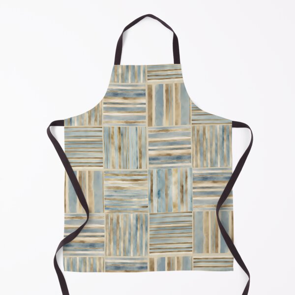 Item preview, Simpatico - Watercolor stripes in blue and gold designed and sold by thecrunchyflea.