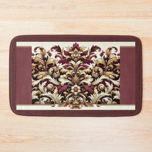 Item preview, Maroon, Gold & Cream Damask designed and sold by DesignsByPrnces.