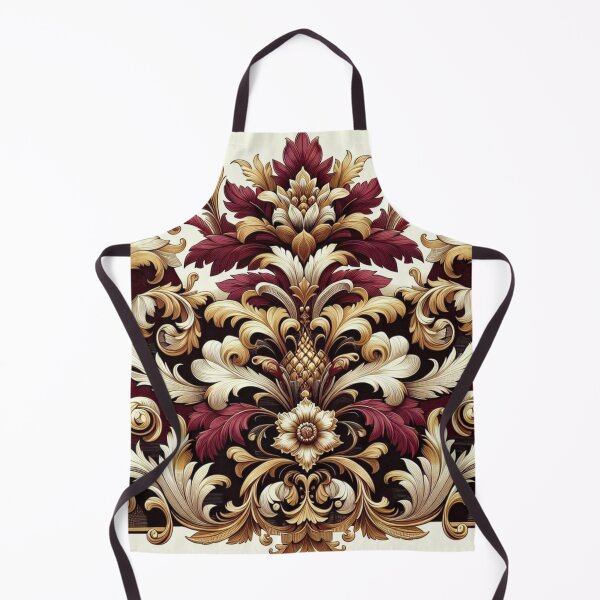Item preview, Maroon, Gold & Cream Damask designed and sold by DesignsByPrnces.