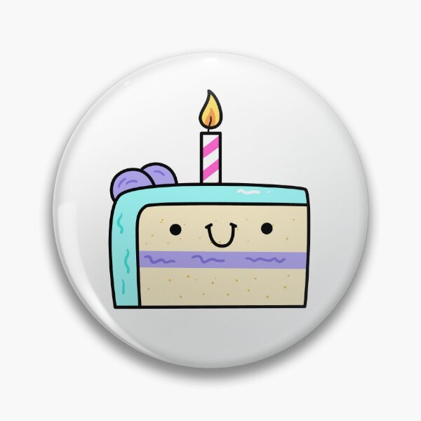 Item preview, Kawaii Blue Birthday Cake Slice designed and sold by kawaiilife.