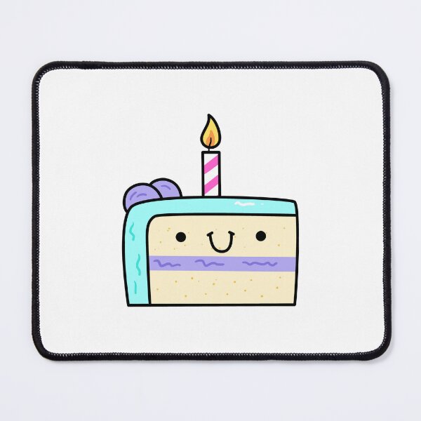 Item preview, Kawaii Blue Birthday Cake Slice designed and sold by kawaiilife.