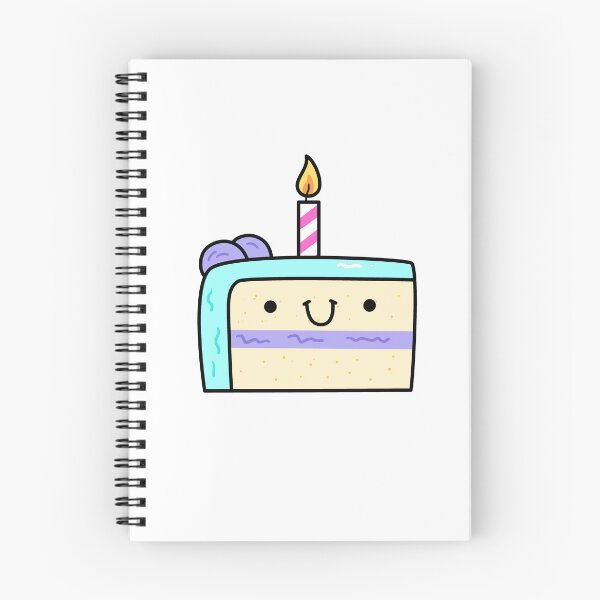 Item preview, Kawaii Blue Birthday Cake Slice designed and sold by kawaiilife.