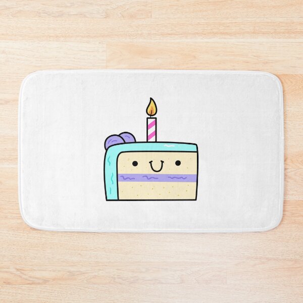Item preview, Kawaii Blue Birthday Cake Slice designed and sold by kawaiilife.
