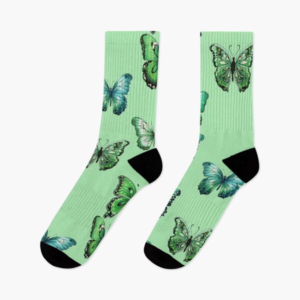 Item preview, Green lime and greenish mint butterflies seamless pattern design pack designed and sold by AlchemyColor.