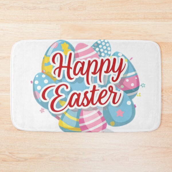 Item preview, happy easter day colorful eggs  inscription  designed and sold by Expressions-Sel.
