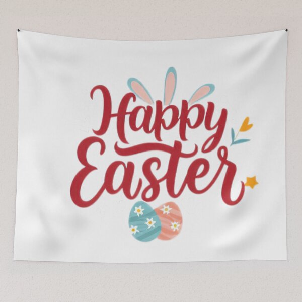Item preview,  happy easter day red inscription  designed and sold by Expressions-Sel.