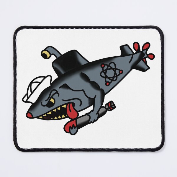 Item preview, Shark Submarine Tattoo Flash designed and sold by vilecrocodilez.