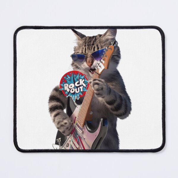 Item preview, Rock and roll cat designed and sold by Tajdi.