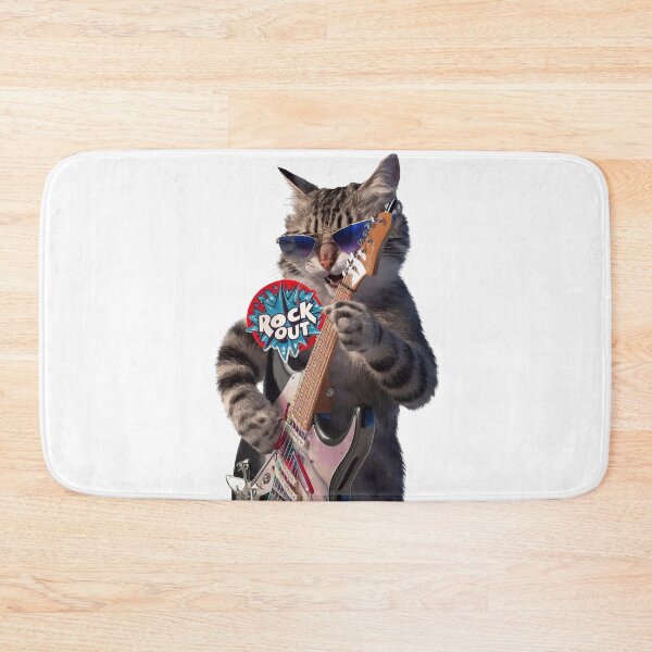 Item preview, Rock and roll cat designed and sold by Tajdi.