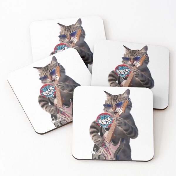 Item preview, Rock and roll cat designed and sold by Tajdi.