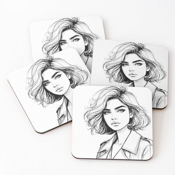 Item preview, Delicate Portrait of a Girl - Art Print designed and sold by lloreleya.