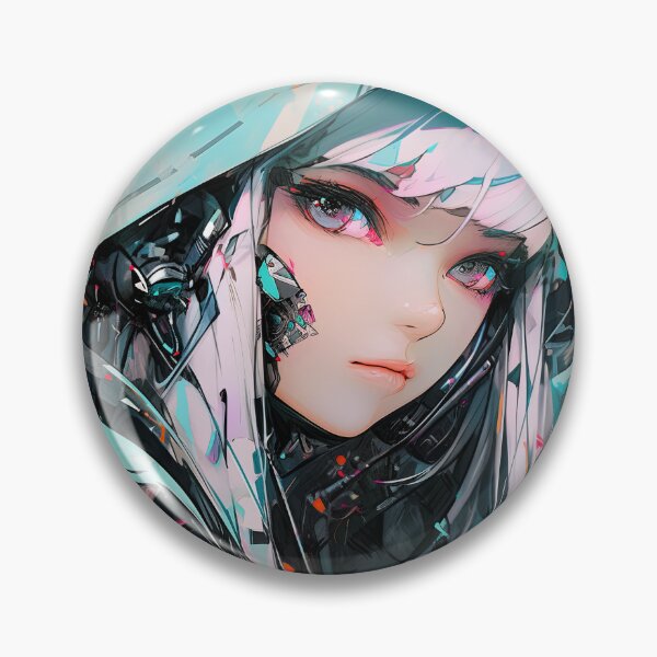Item preview, Chica futurista de neón cibernético anime designed and sold by bubblegoth.