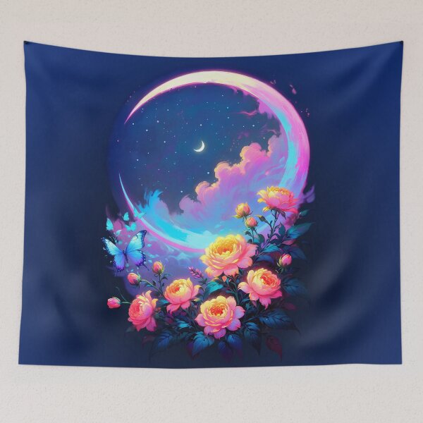 Item preview, Moon and Flowers in Dreamland designed and sold by Eva Nev.