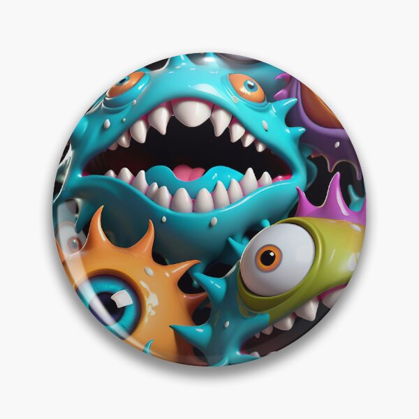 Artikelvorschau, Funny Monster Face Pattern entworfen und verkauft von TheArtOfPat.