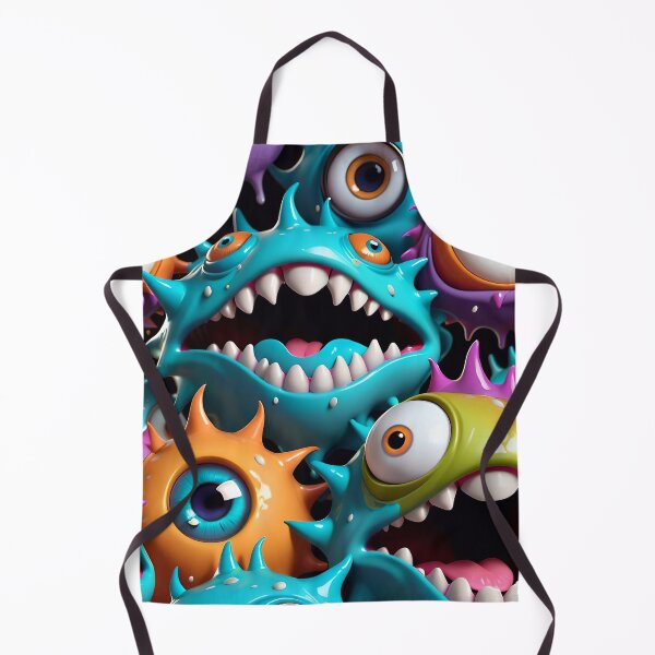 Aperçu de l'œuvre Funny Monster Face Pattern créée et vendue par TheArtOfPat.
