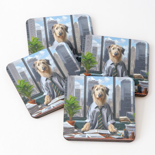Item preview, Irish Wolfhound Businessman designed and sold by Maria Dryfhout.