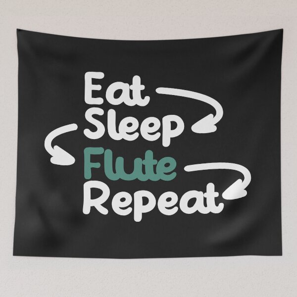 Item preview, Flute Eat Sleep Repeat designed and sold by pumplogos.