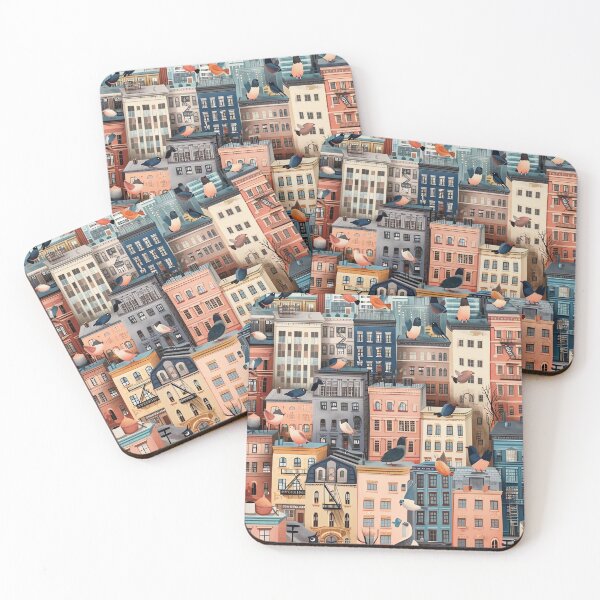 Item preview, Bustling City Birds designed and sold by cute-animals99.