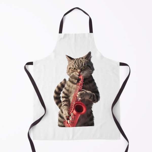 Item preview, Cat playing saxopone designed and sold by Tajdi.