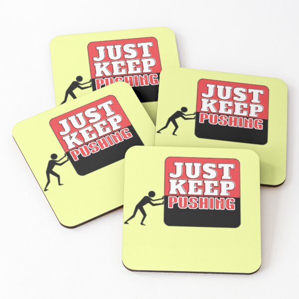 Item preview, Red Just Keep Pushing Motivational Mindset Growth designed and sold by LUCKYHAPPYFINDS.