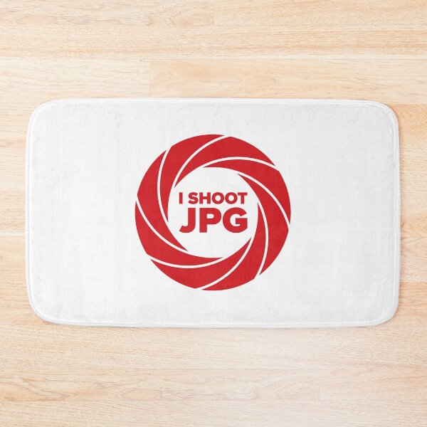 Item preview, I Shoot JPG V2 (Red Text on White) designed and sold by STUDIO-72.