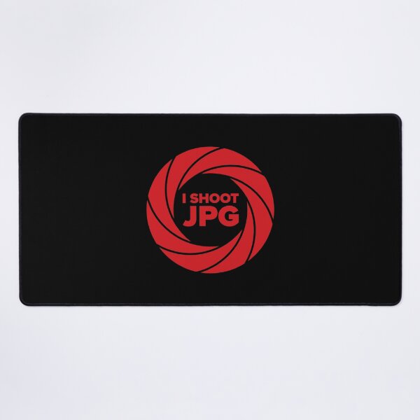 Item preview, I Shoot JPG V2 (Red Text on Black) designed and sold by STUDIO-72.