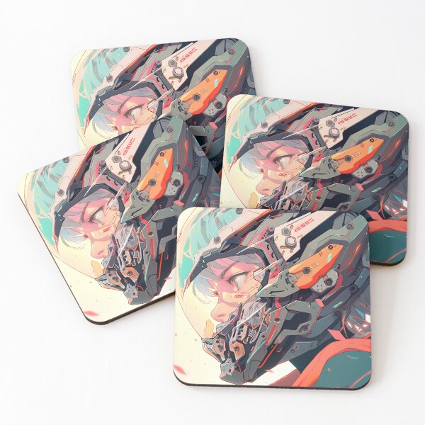 Item preview, Cyborg Exoskeleton Helmet Visor Anime Girl designed and sold by bubblegoth.