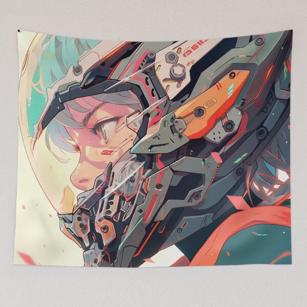 Item preview, Cyborg Exoskeleton Helmet Visor Anime Girl designed and sold by bubblegoth.