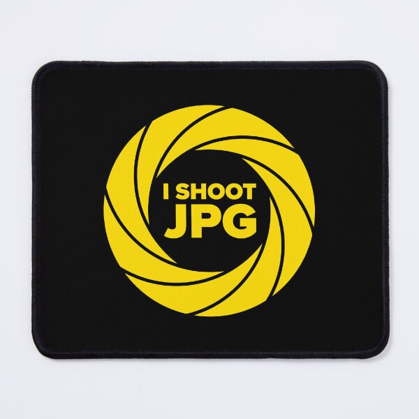 Item preview, I Shoot JPG V2 (Yellow Text on Black) designed and sold by STUDIO-72.