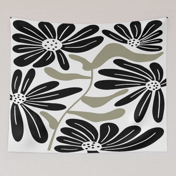 Item preview, Abstract home decorating minimalist flower line art wall poster designed and sold by jayne0524.