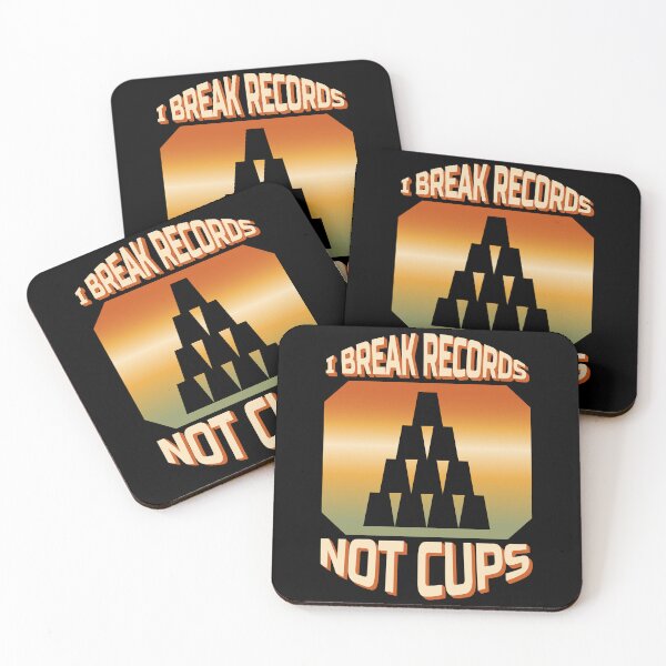 Item preview, I Break Records Not Cups Cup Stacking designed and sold by MooonTees.