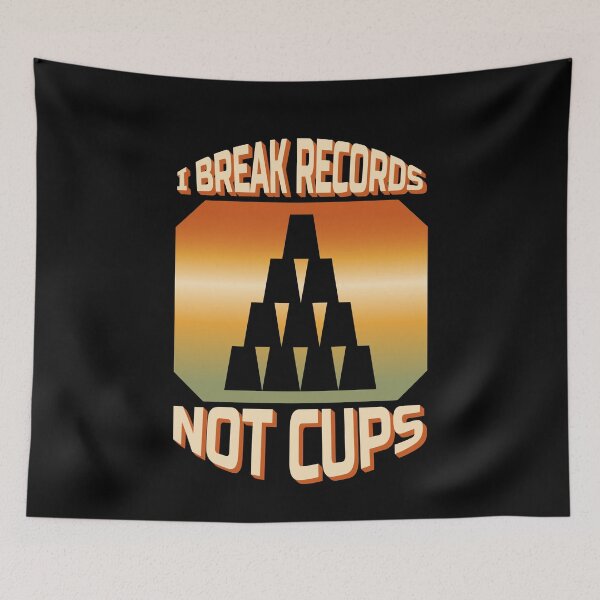Item preview, I Break Records Not Cups Cup Stacking designed and sold by MooonTees.
