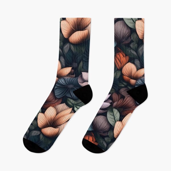 Item preview, Dark floral elegant pattern for printing designed and sold by Artkitokri.