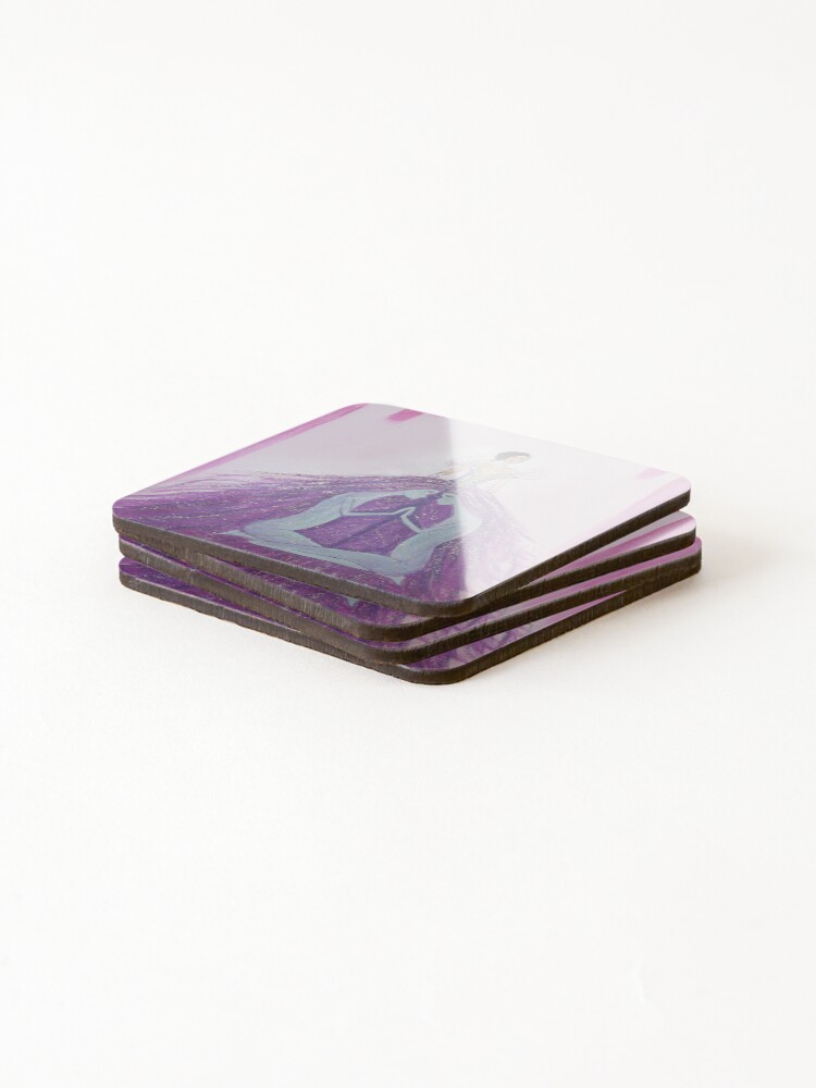 Thumbnail 4 of 5, Coasters (Set of 4), Pink designed and sold by HopeProject.